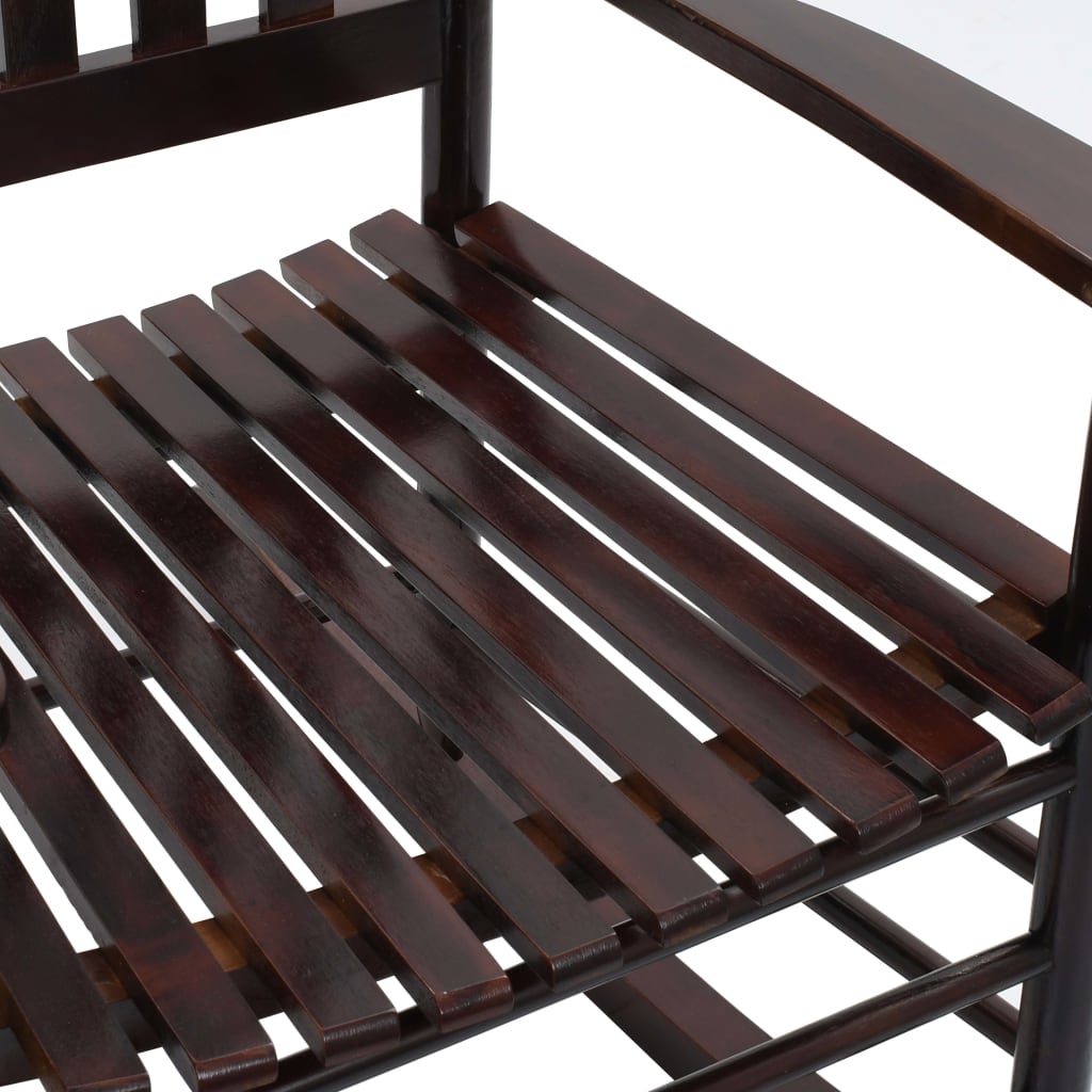 vidaXL Rocking Chair | Brown | Poplar hardwood | Standard |  Durable