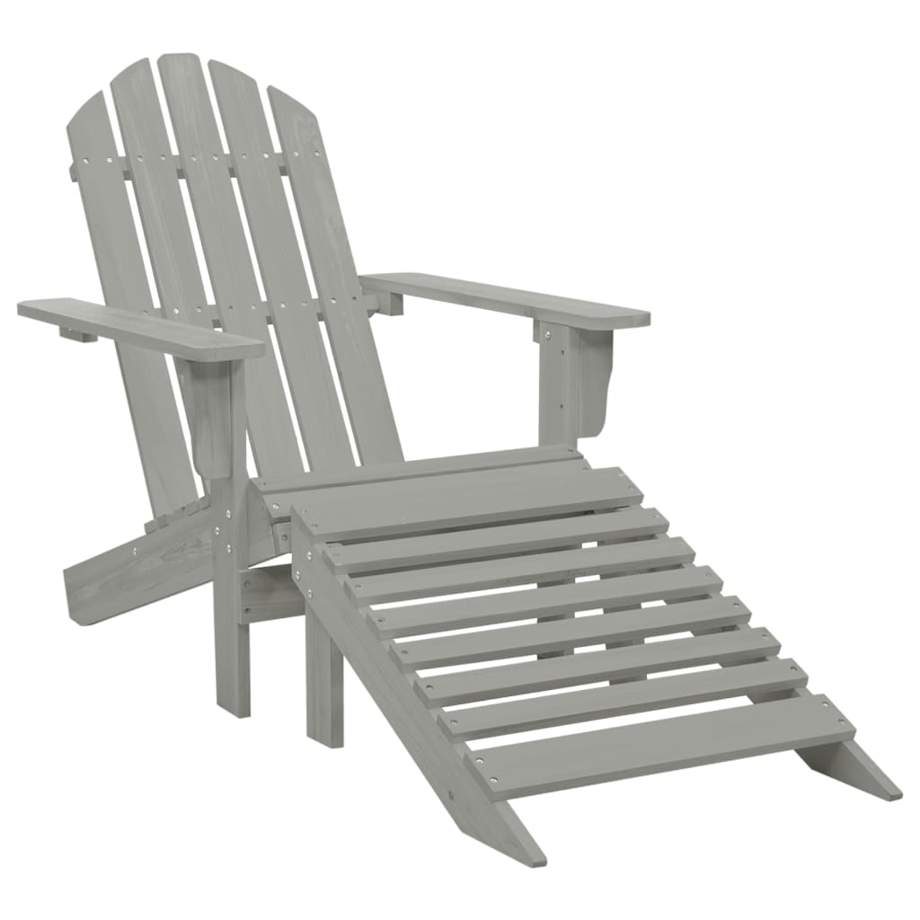vidaXL Garden Chair | Grey | Hardwood | Large | Durable | Garden Chair