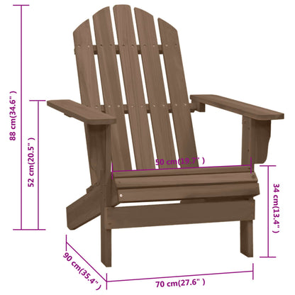 vidaXL Garden Chair | Brown | Hardwood | Medium |  Durable | Vintage