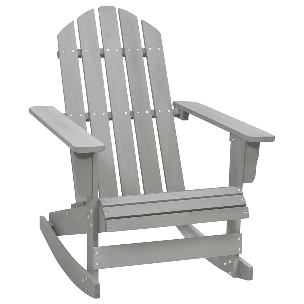 vidaXL Garden Rocking Chair | Grey | Hardwood | Standard | Durable