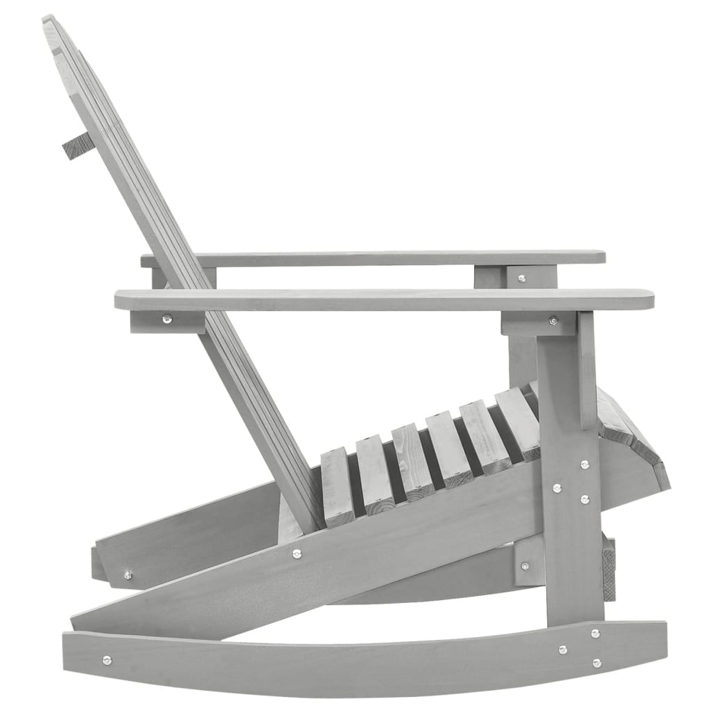 vidaXL Garden Rocking Chair | Grey | Hardwood | Standard | Durable