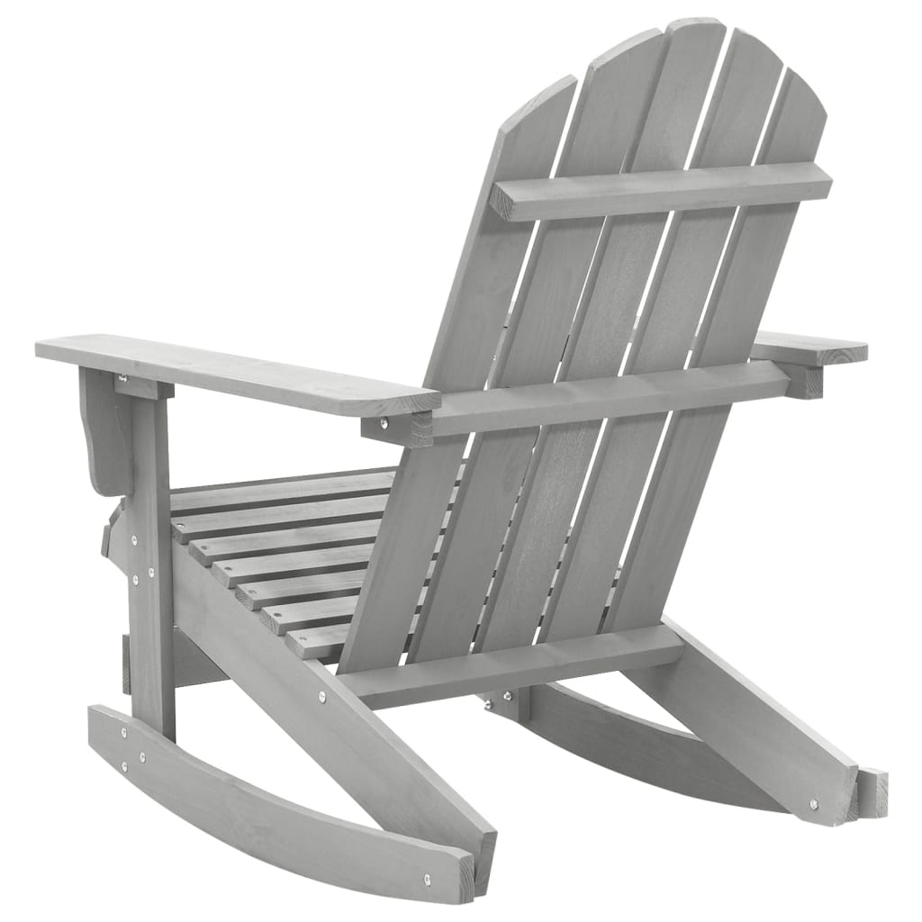 vidaXL Garden Rocking Chair | Grey | Hardwood | Standard | Durable