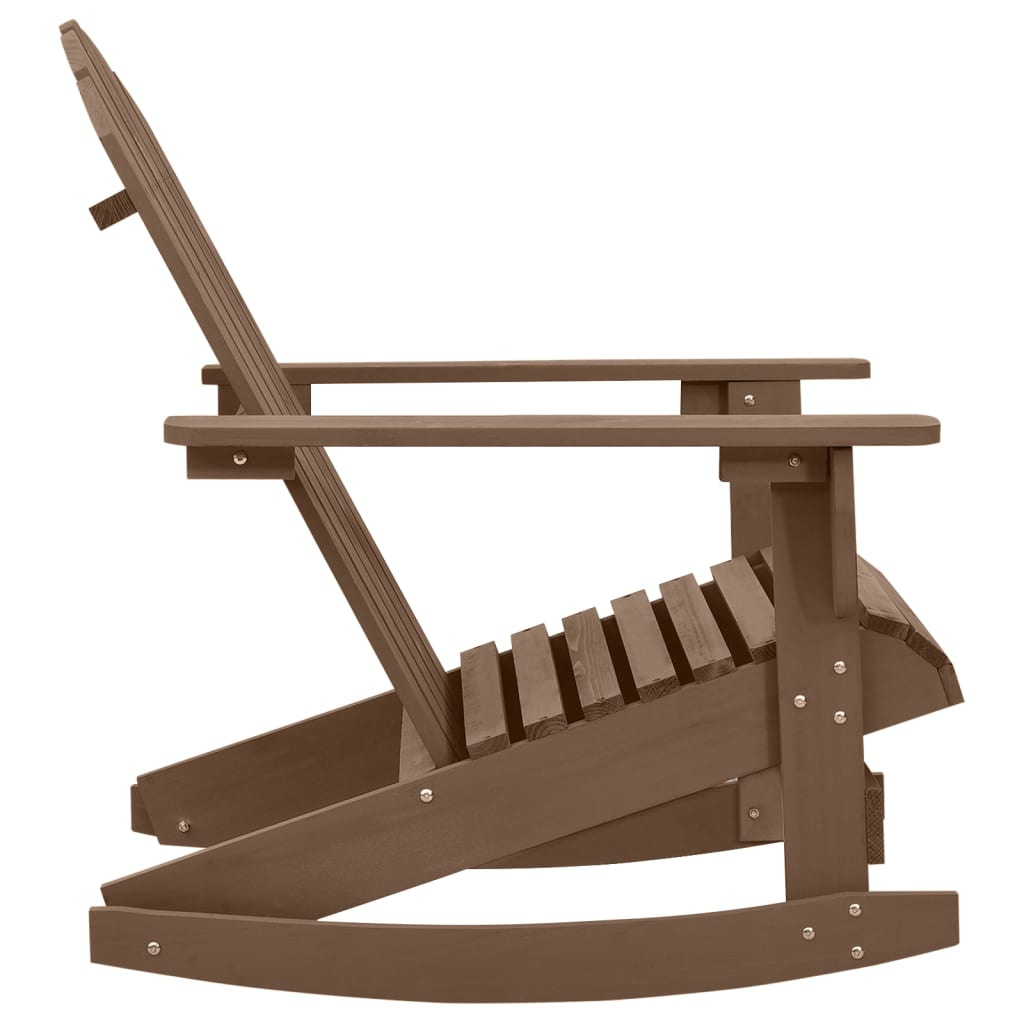 vidaXL Garden Rocking Chair | Natural Brown | Hardwood, Pinewood | Medium