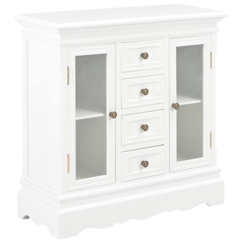 280027 vidaXL Sideboard White 70x28x70 cm Solid Pine Wood