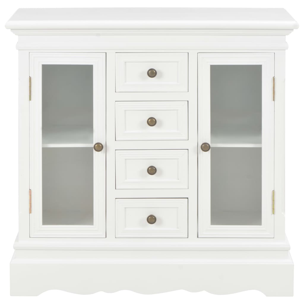 vidaXL Sideboard White 70x28x70 cm Solid Pine Wood