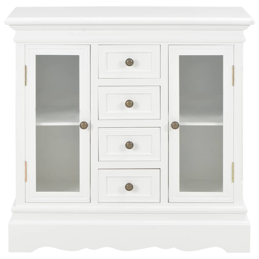 280027 vidaXL Sideboard White 70x28x70 cm Solid Pine Wood