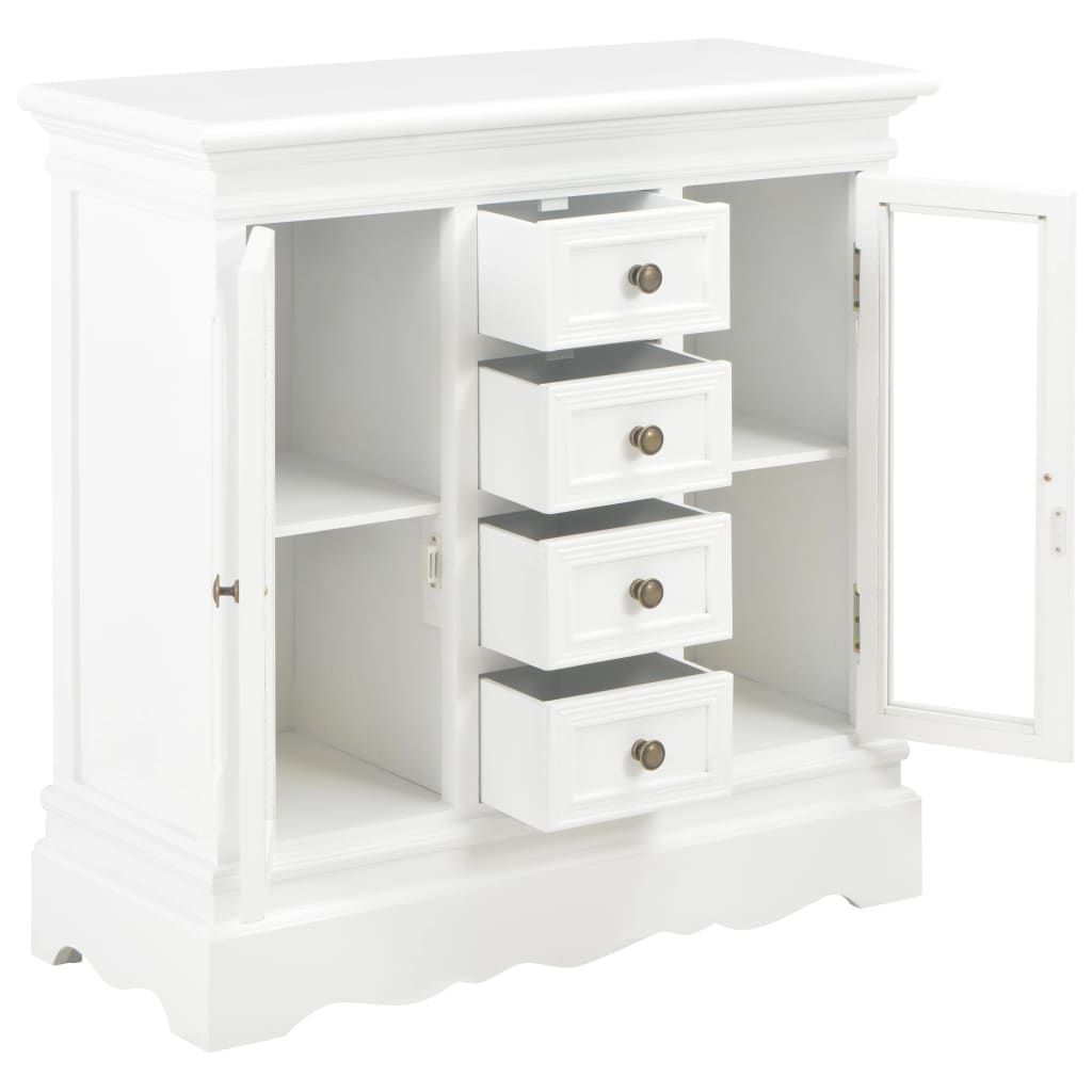 280027 vidaXL Sideboard White 70x28x70 cm Solid Pine Wood