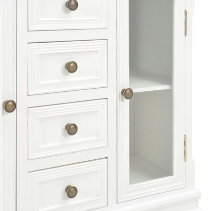 vidaXL Sideboard White 70x28x70 cm Solid Pine Wood