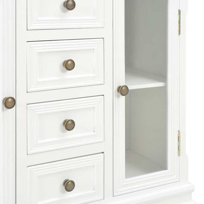 280027 vidaXL Sideboard White 70x28x70 cm Solid Pine Wood