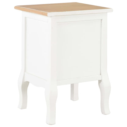 280037 vidaXL Bedside Cabinet 2 pcs White 35x30x49 cm MDF
