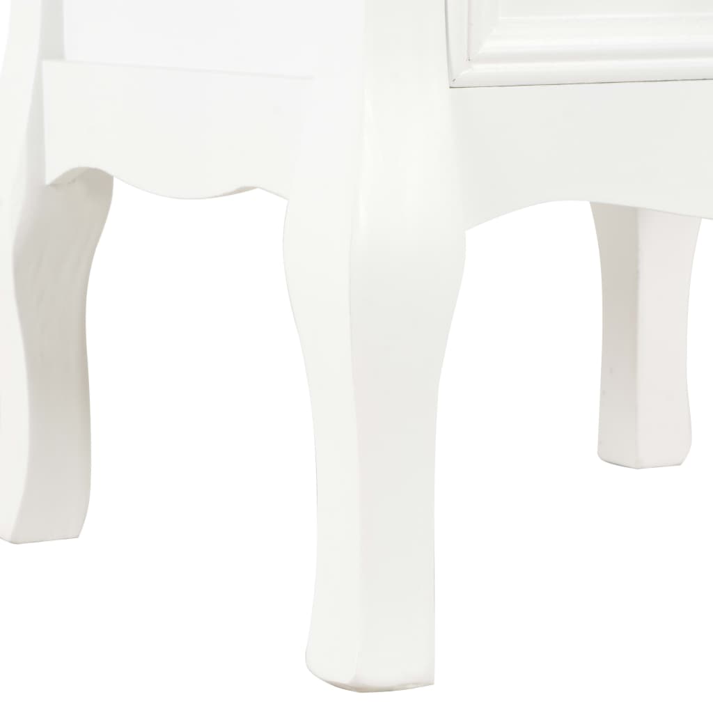 280037 vidaXL Bedside Cabinet 2 pcs White 35x30x49 cm MDF