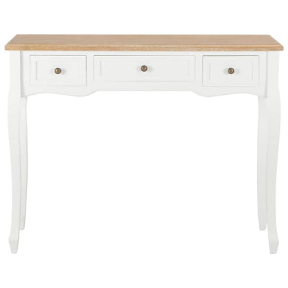 280044 vidaXL Dressing Console Table with 3 Drawers White