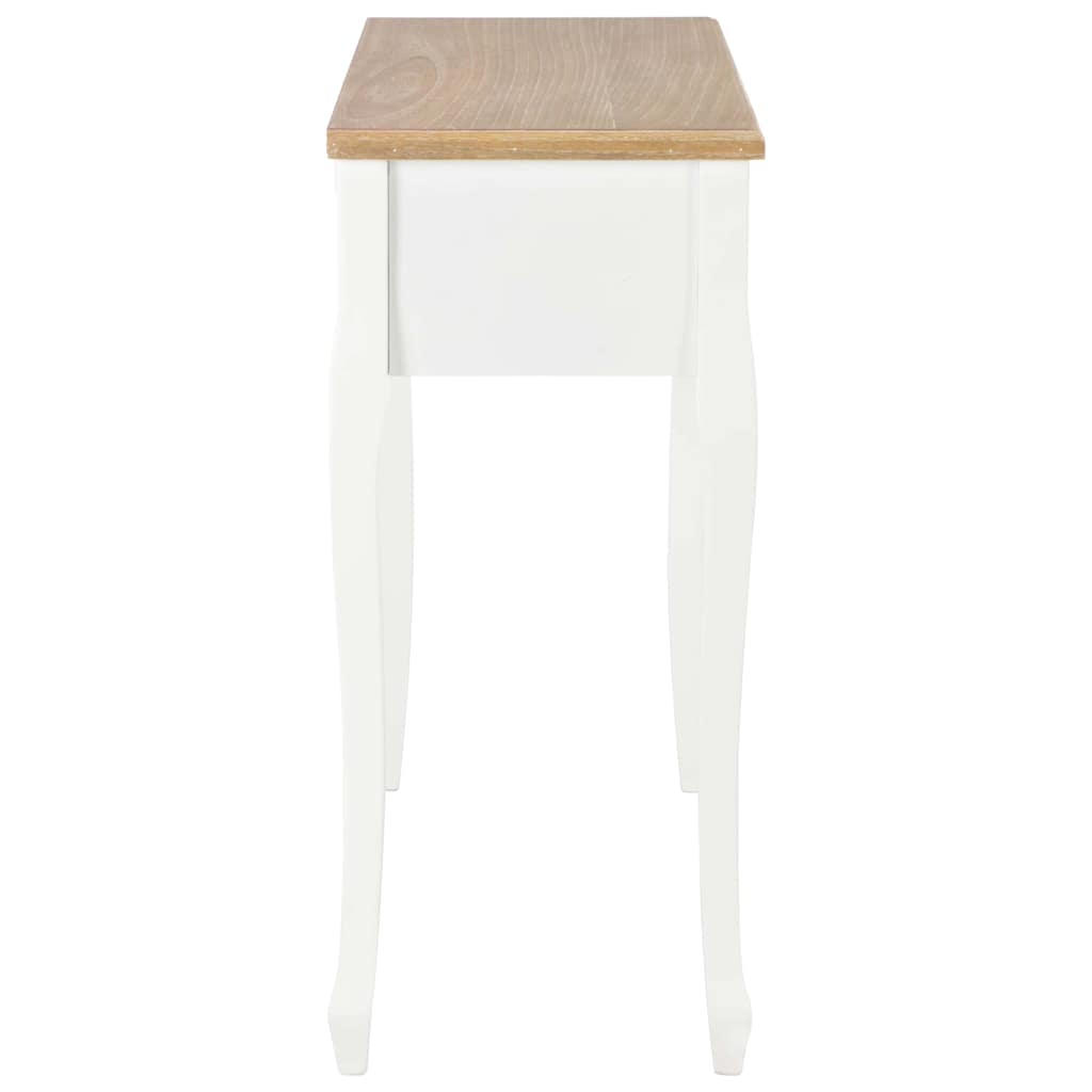 280044 vidaXL Dressing Console Table with 3 Drawers White
