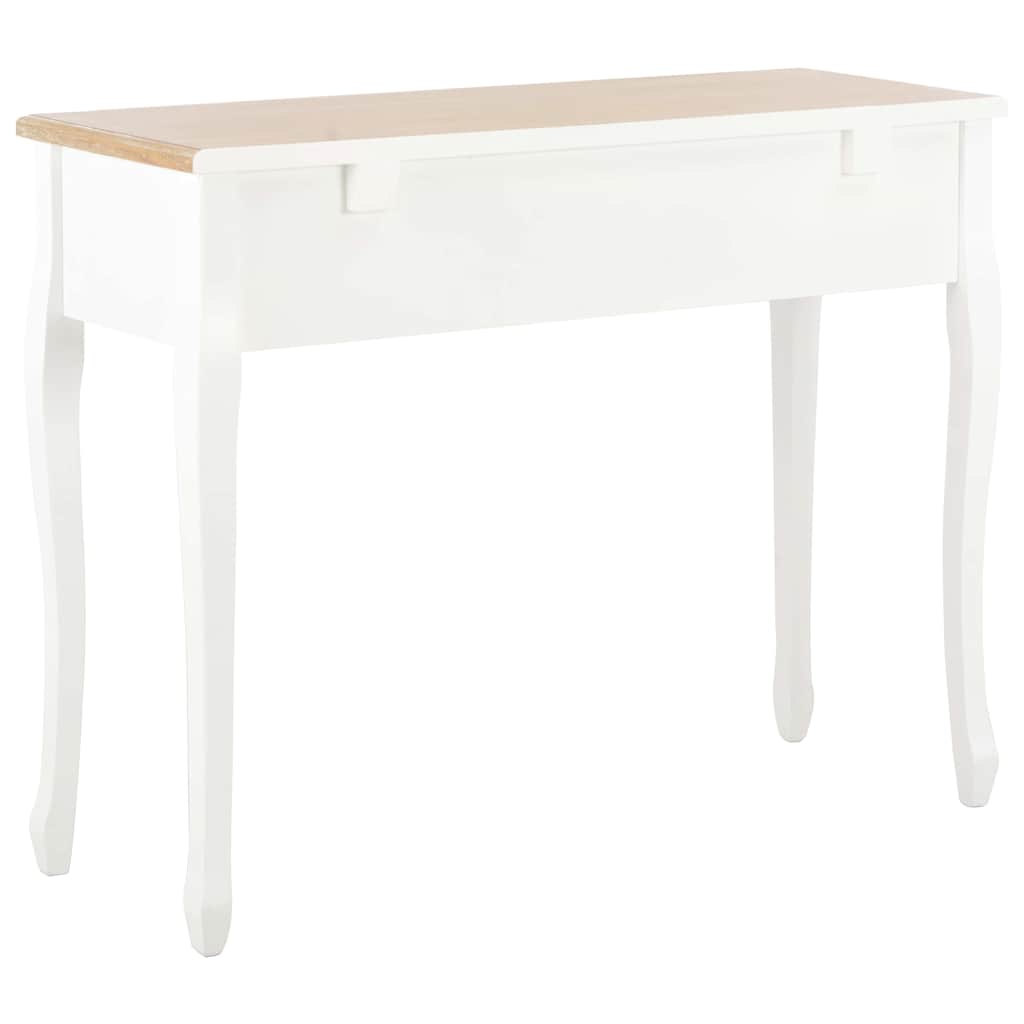 280044 vidaXL Dressing Console Table with 3 Drawers White