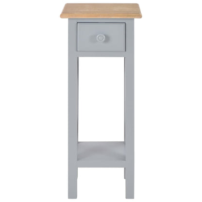 280058 vidaXL Side Table Grey 27x27x65,5 cm Wood
