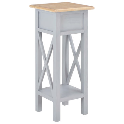 280058 vidaXL Side Table Grey 27x27x65,5 cm Wood