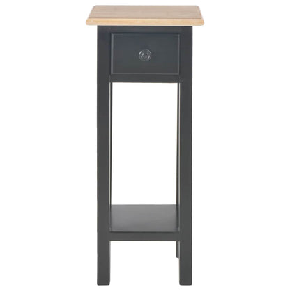 280059 vidaXL Side Table Black 27x27x65,5 cm Wood