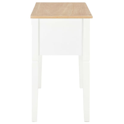 vidaXL Writing Desk White 109.5x45x77.5 cm Wood