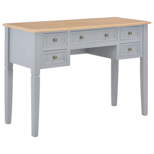 280070 vidaXL Writing Desk Grey 109,5x45x77,5 cm Wood
