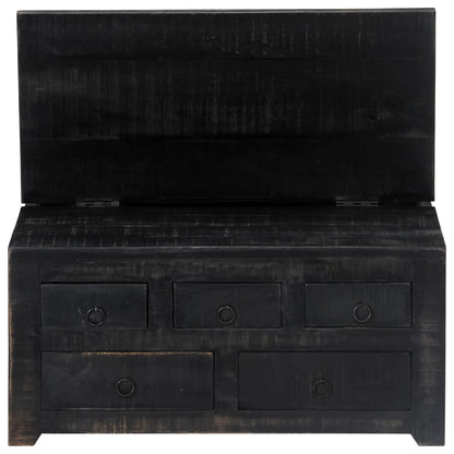 vidaXL Coffee Table Black 65x65x30 cm Solid Mango Wood