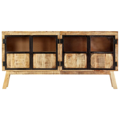 vidaXL Sideboard | Brown and black | Solid rough mango wood | 160 x 30 x 80 cm