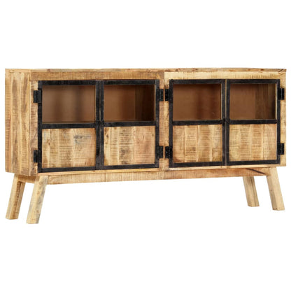 vidaXL Sideboard | Brown and black | Solid rough mango wood | 160 x 30 x 80 cm