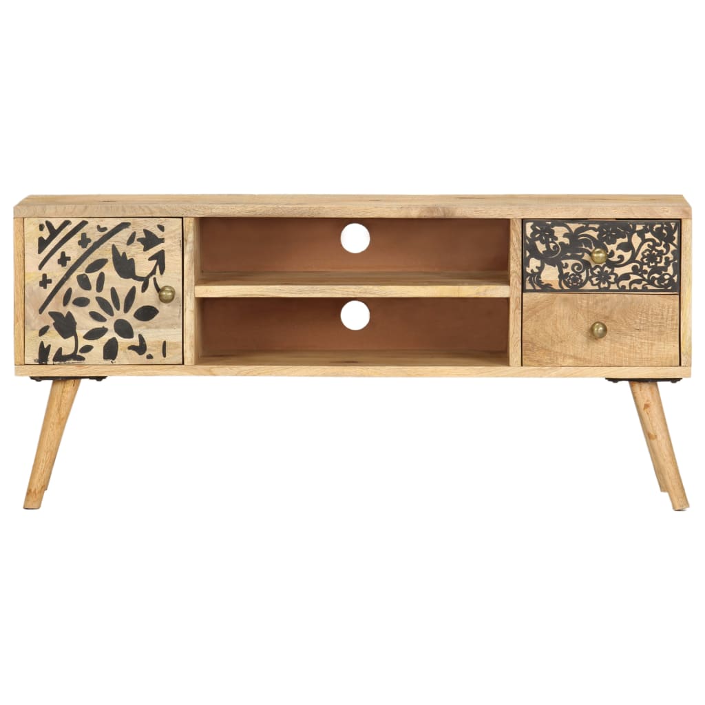 vidaXL TV Cabinet 100x30x45 cm Solid Mango Wood