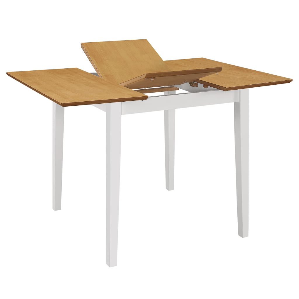 vidaXL Extendable Dining Table White (80-120)x80x74 cm MDF