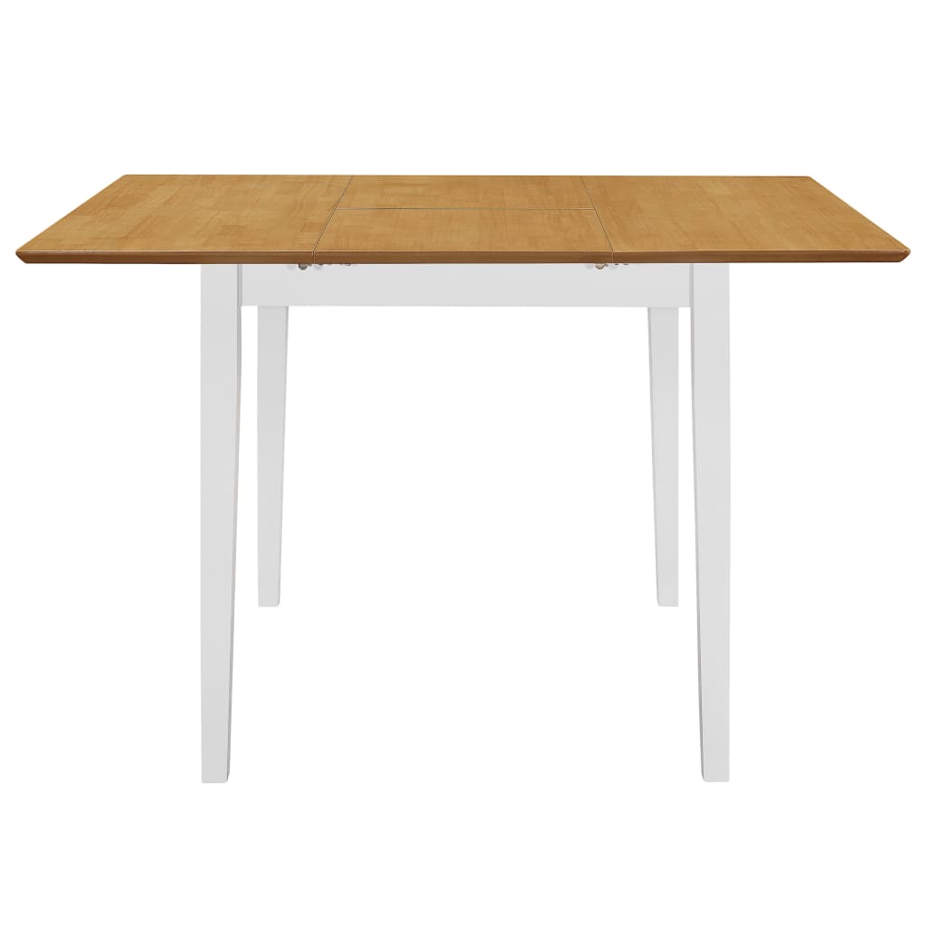 vidaXL Extendable Dining Table White (80-120)x80x74 cm MDF