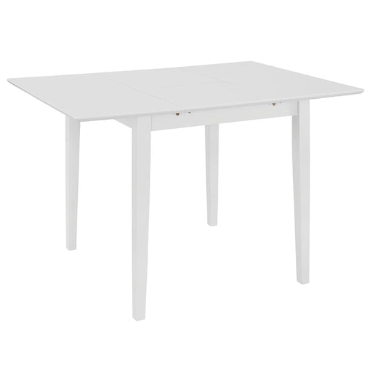 247626 vidaXL Extendable Dining Table White (80-120)x80x74 cm MDF