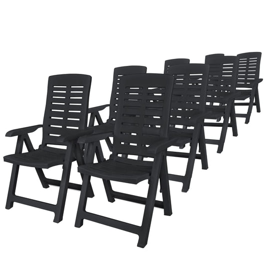 vidaXL Outdoor Dining Set | Anthracite | Plastic | Foldable | Outdoor Dining Set