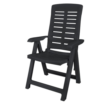 vidaXL Outdoor Dining Set | Anthracite | Plastic | Foldable | Outdoor Dining Set