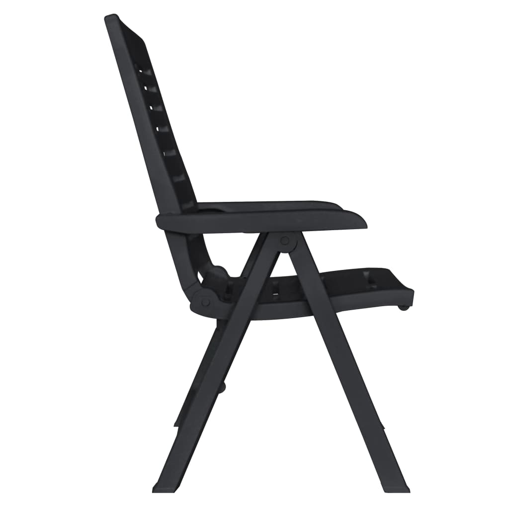 vidaXL Outdoor Dining Set | Anthracite | Plastic | Foldable | Outdoor Dining Set