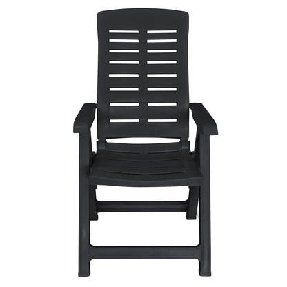 vidaXL Outdoor Dining Set | Anthracite | Plastic | Foldable | Outdoor Dining Set