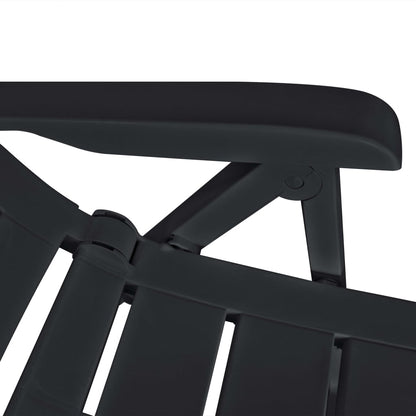 vidaXL Outdoor Dining Set | Anthracite | Plastic | Foldable | Outdoor Dining Set