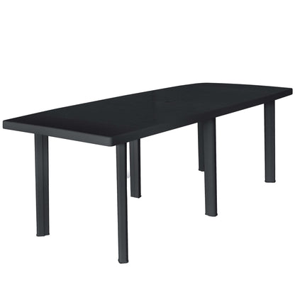 vidaXL Outdoor Dining Set | Anthracite | Plastic | Foldable | Outdoor Dining Set