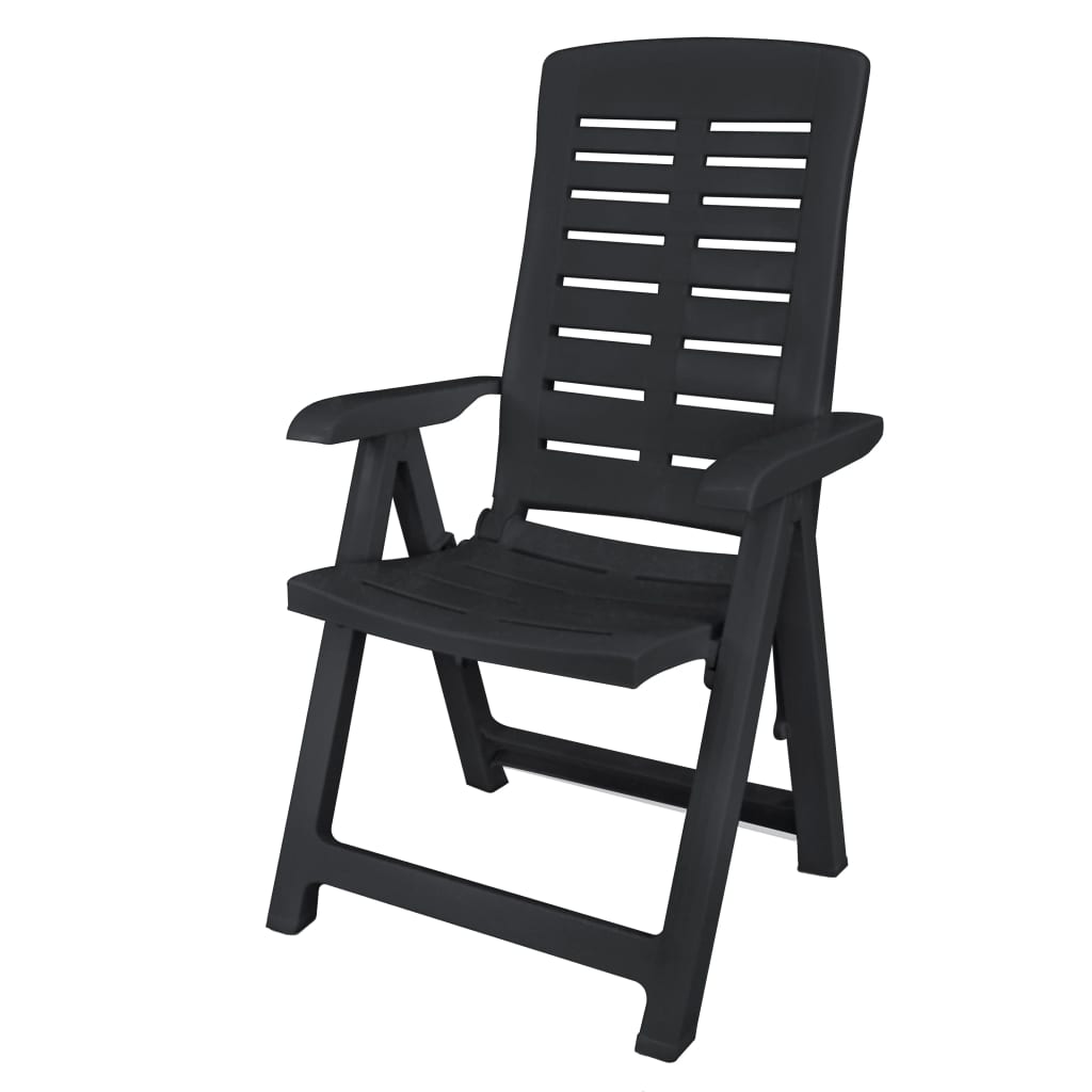 vidaXL Outdoor Dining Set | Anthracite | Plastic | Foldable | Outdoor Dining Set