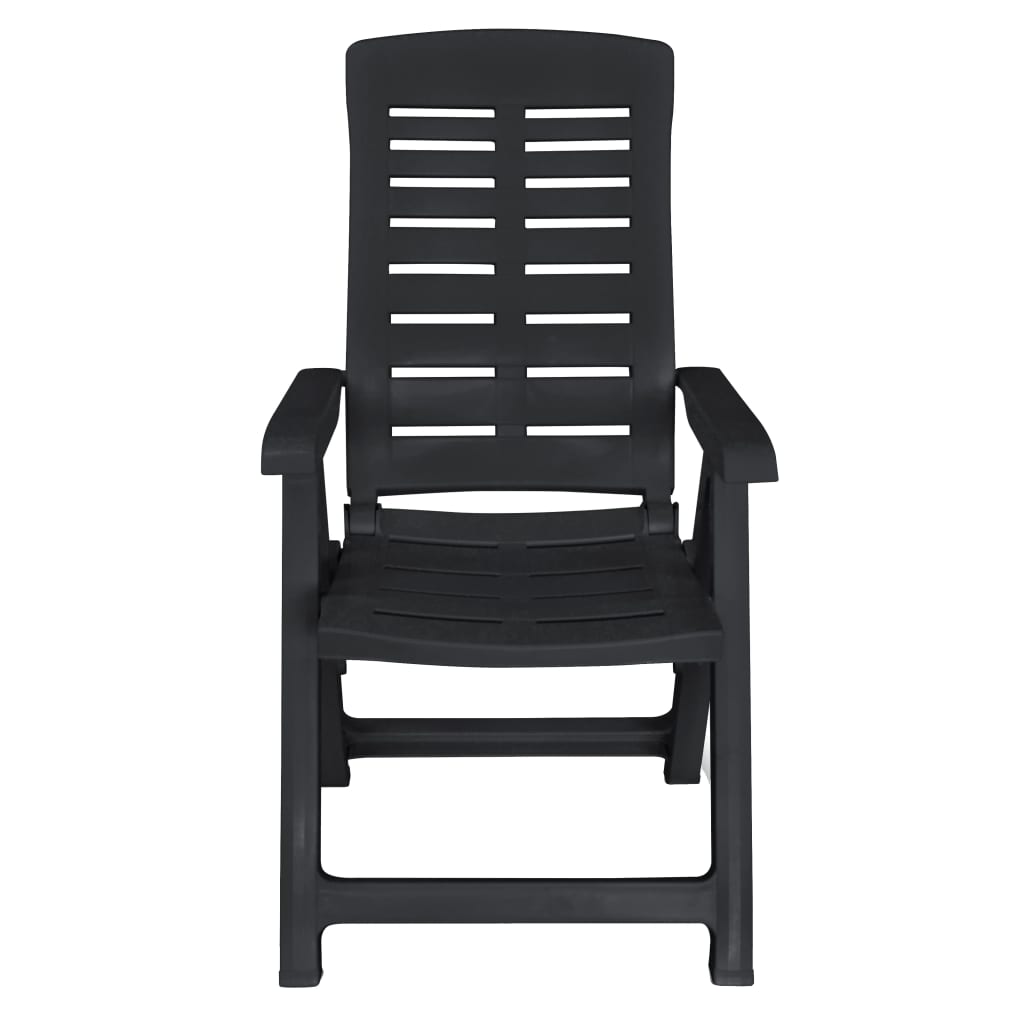 vidaXL Outdoor Dining Set | Anthracite | Plastic | Foldable | Outdoor Dining Set
