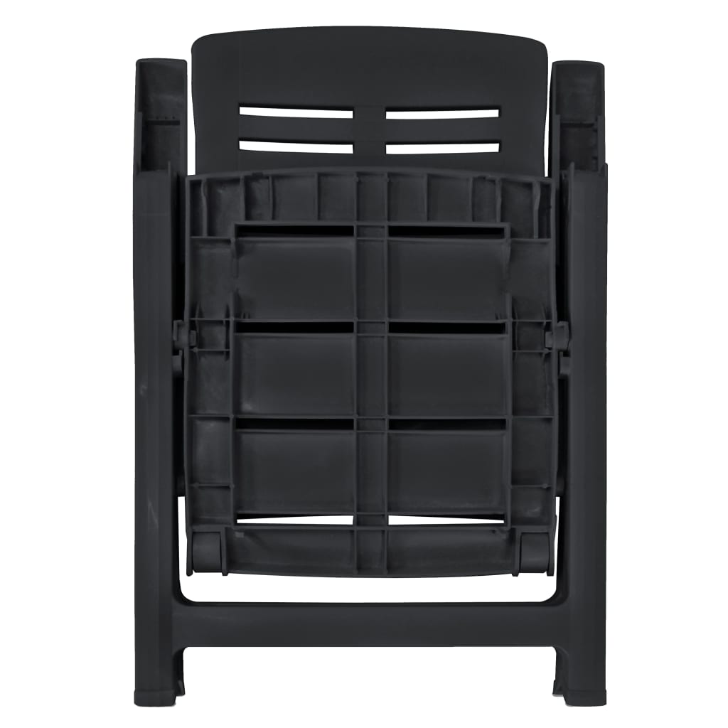 vidaXL Outdoor Dining Set | Anthracite | Plastic | Foldable | Outdoor Dining Set