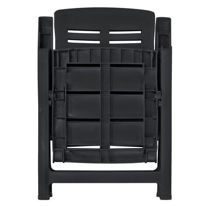 vidaXL Outdoor Dining Set | Anthracite | Plastic | Foldable | Outdoor Dining Set
