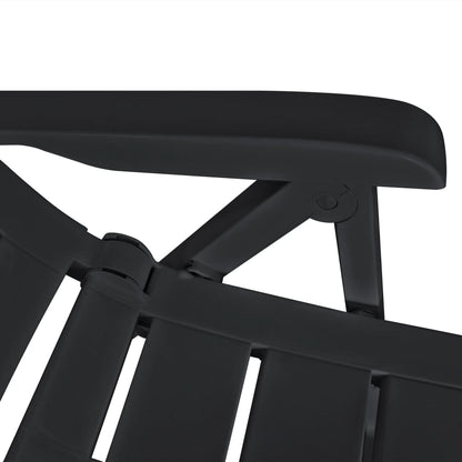 vidaXL Outdoor Dining Set | Anthracite | Plastic | Foldable | Outdoor Dining Set
