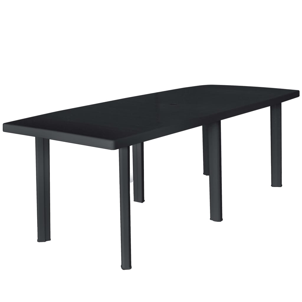 vidaXL Outdoor Dining Set | Anthracite | Plastic | Foldable | Outdoor Dining Set