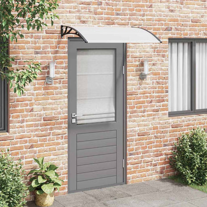 vidaXL Door Canopy Black and Transparent 120x75 cm PC