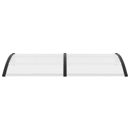 vidaXL Door Canopy Black and Transparent 200x75 cm PC