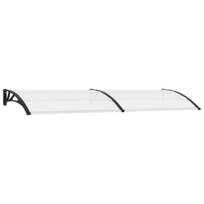 vidaXL Door Canopy | Black and Transparent
