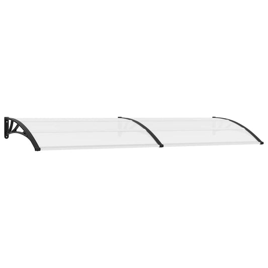 vidaXL Door Canopy | Black and Transparent