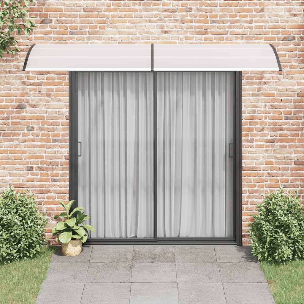 vidaXL Door Canopy | Black and Transparent