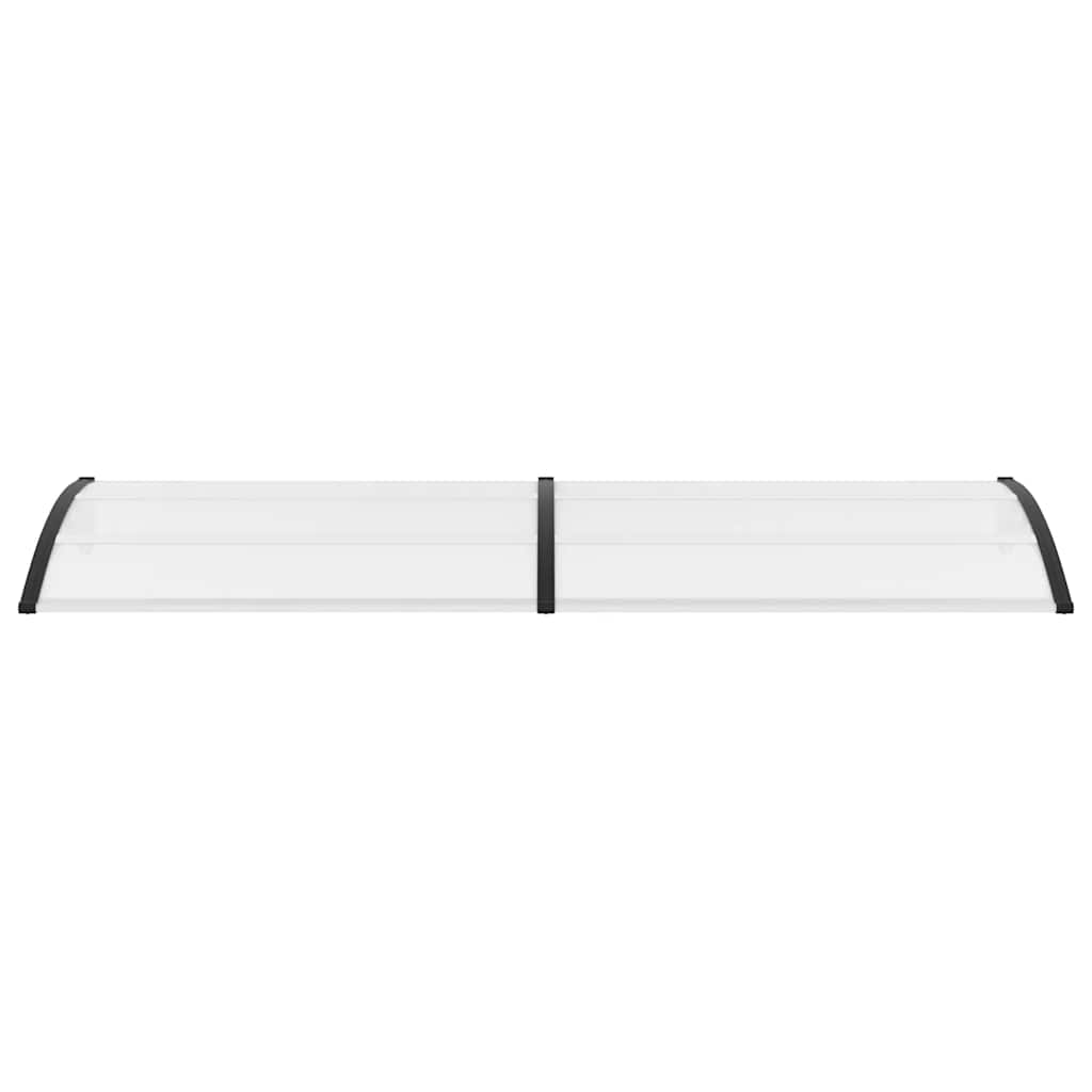 vidaXL Door Canopy | Black and Transparent