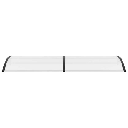 vidaXL Door Canopy | Black and Transparent