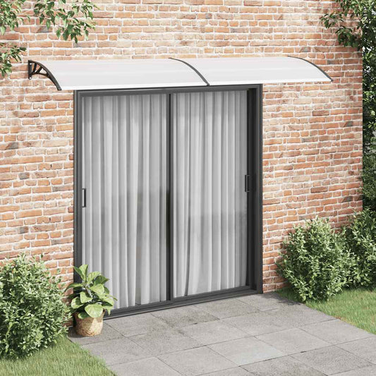 vidaXL Door Canopy | Black and Transparent